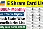 E-Shram Card List 2025