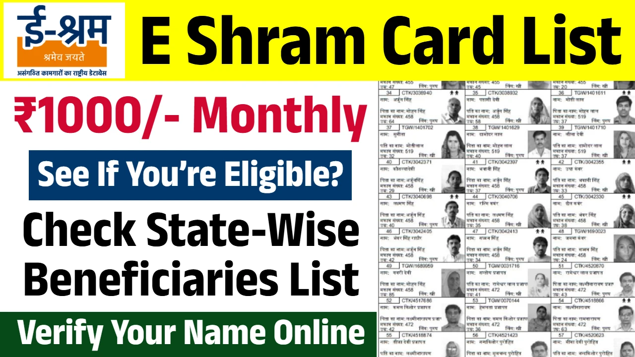 E-Shram Card List 2025